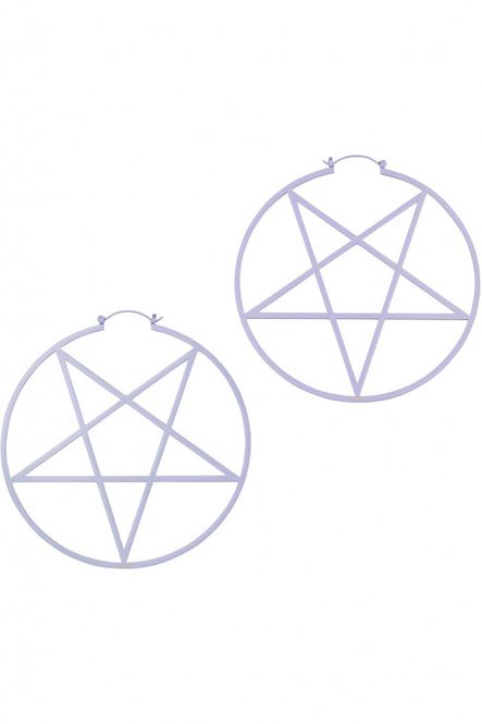 Hovedbilde Pentagram Hoop Earrings Lilac