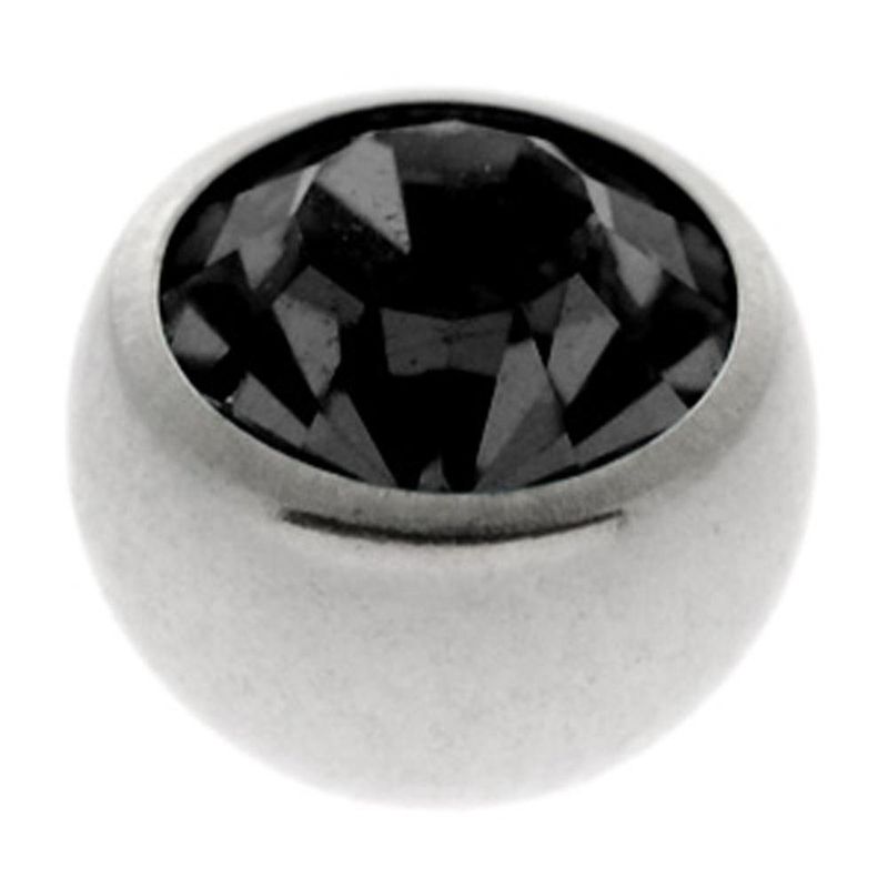 1,2mm Jeweled Ball Black