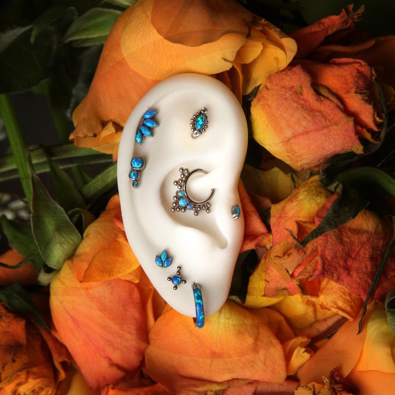 Cross Gem Push-fit Opal Blue