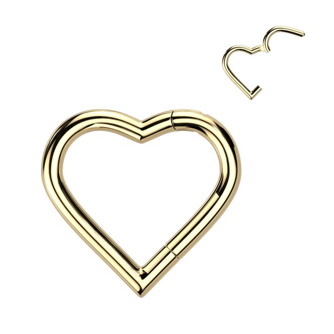 Hovedbilde Heart Shape Hinged Ring Gold