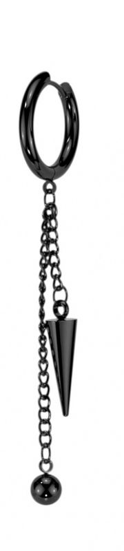 Billy Dangle Hoop Earring Black