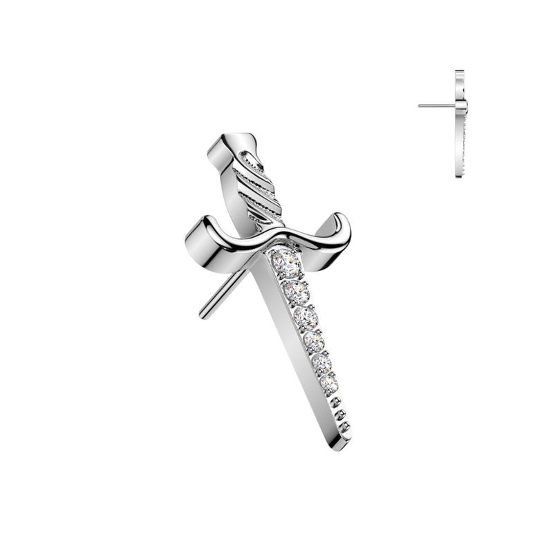 Big Crystal Dagger Push-fit Clear