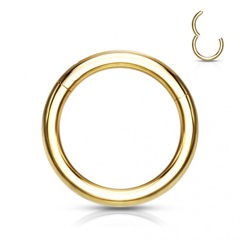0,8mm Hinged Segment Rings Gold