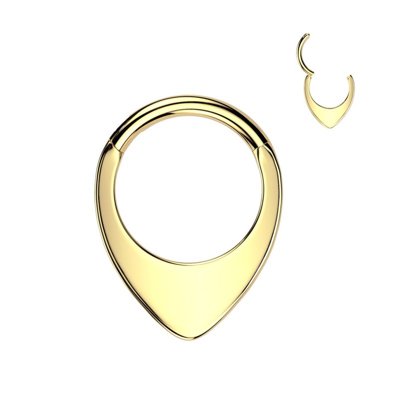 Emia Plain Hinged Ring Gold