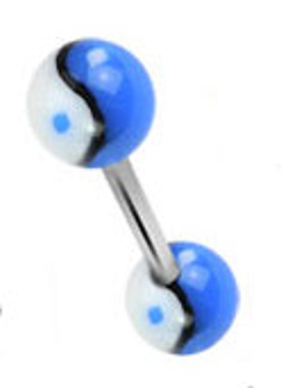 Acrylic Barbell Yin Yang
