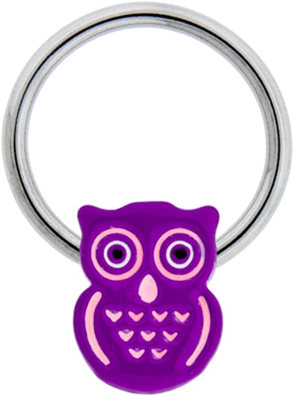 Purple Owl Ring