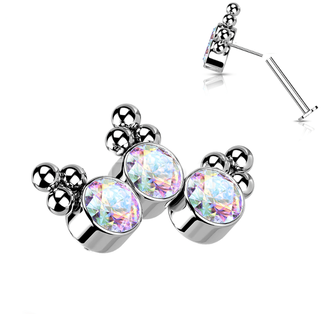 Main Image Curve Three Gems Push-fit ...