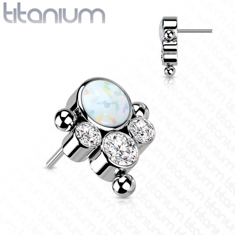 Paw Bead Push-fit Opal White