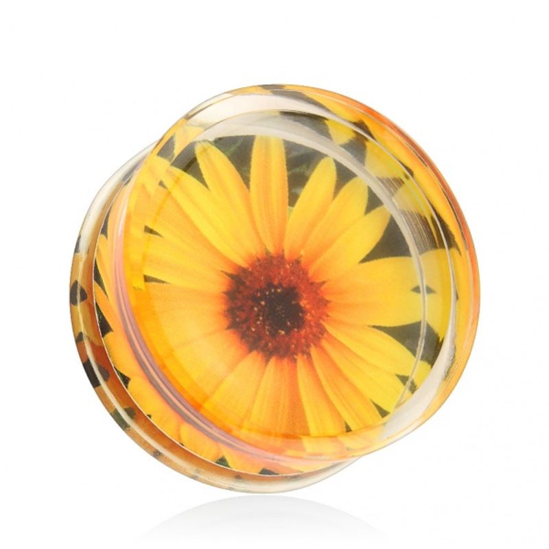 Clear Sunflower 3D Plug 25mm