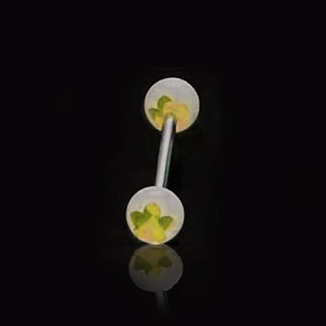 Main Image Acrylic Barbell Flower Yellow