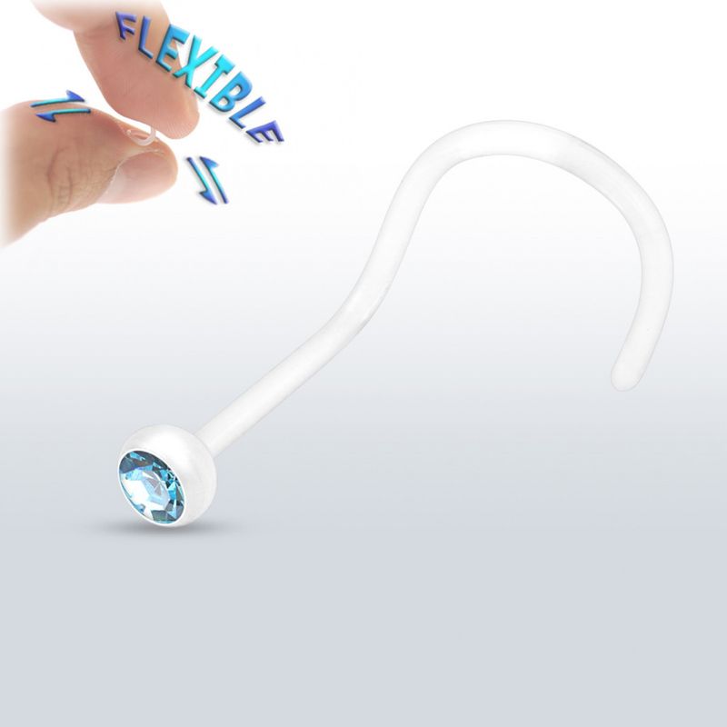 Bioplastic Nose Screw with Gem