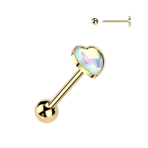 Hovedbilde Mermaid Heart Barbell White ...