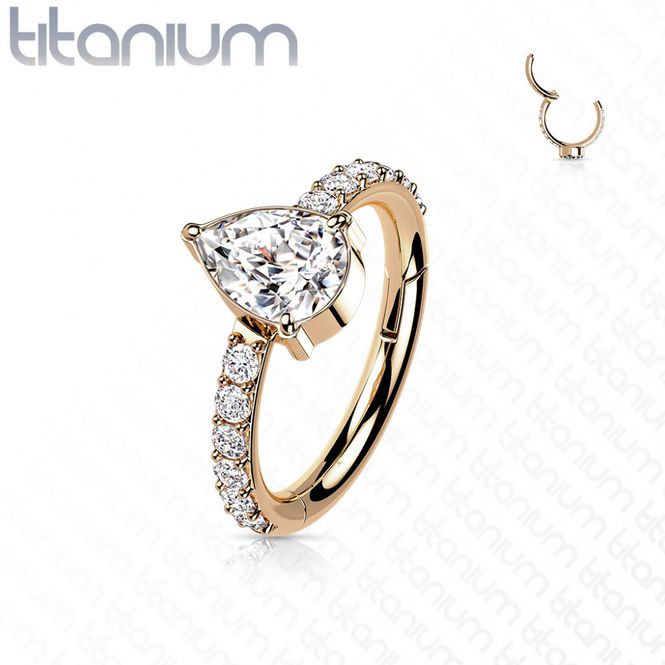 Hovedbilde Teardrop Hinged Ring Rose ...
