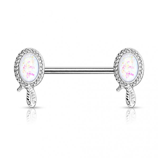 Hoofdbeeld Snake Opal Nipple Barbell ...