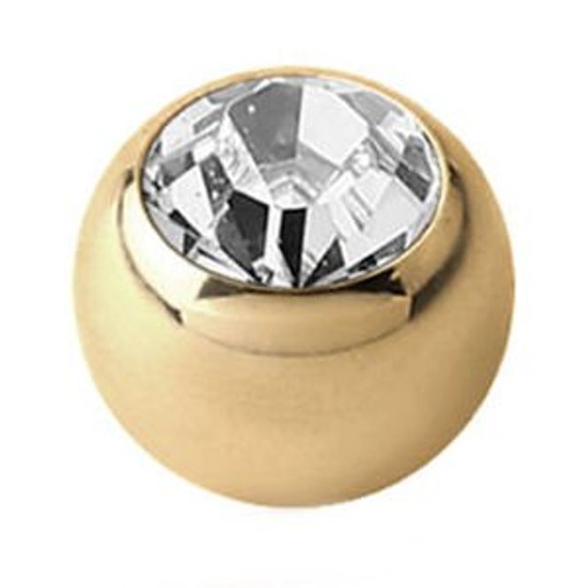 Huvudbild 1,2mm Jeweled Ball Gold Clear