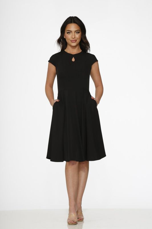Betty Black Swing Dress 