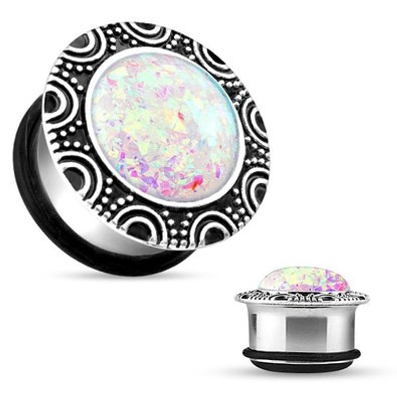 Opal Glitter Brass Plug
