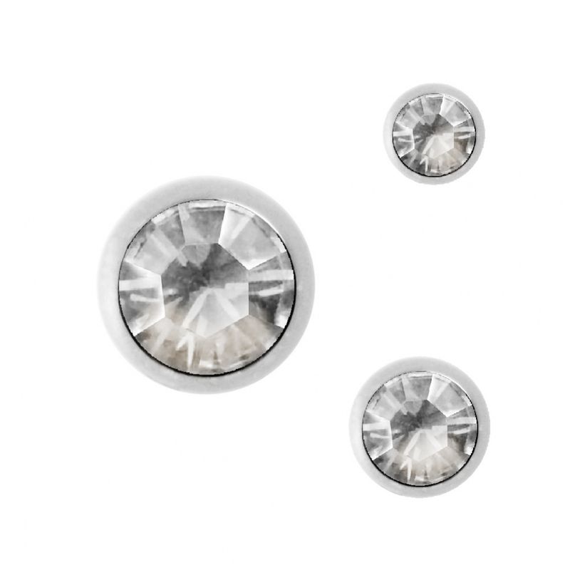 1,6mm Jeweled Ball Crystal Clear