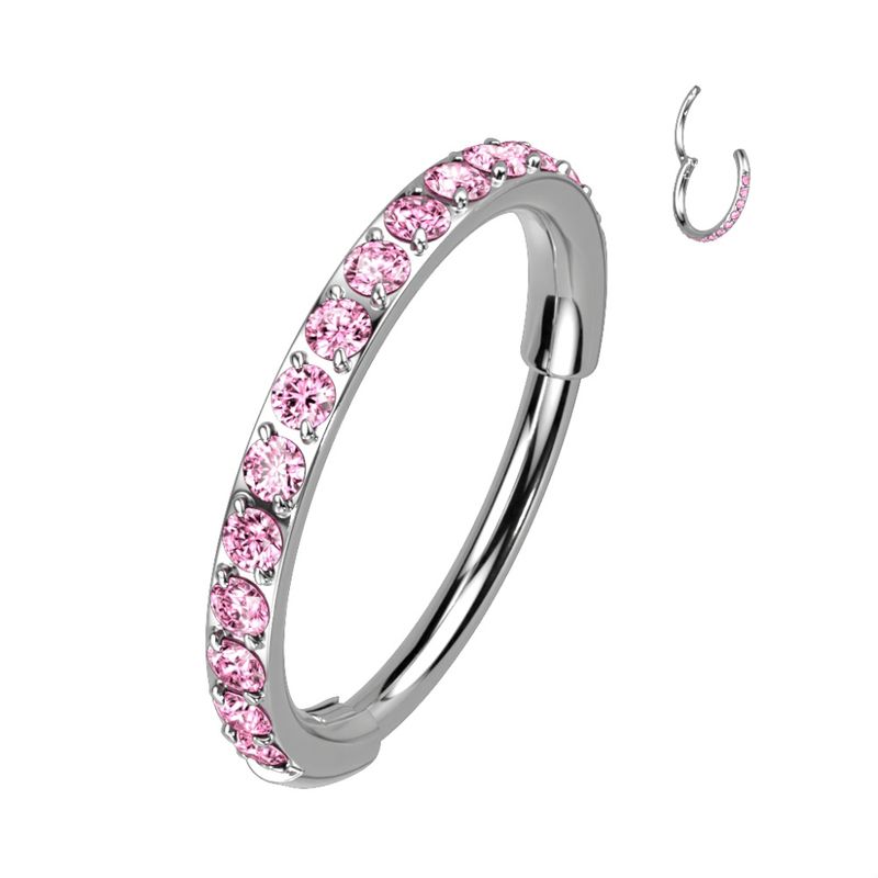 Embla Hinged Segment Ring Pink