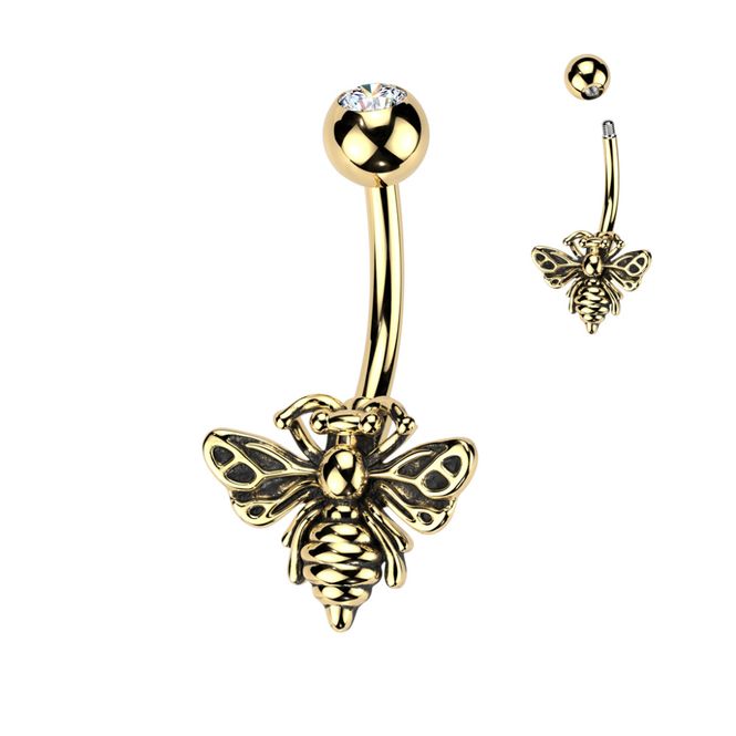 Hoofdbeeld Bee Belly Ring Gold