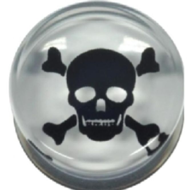 Hovedbilde Clear Acrylic Flare Skull 6mm