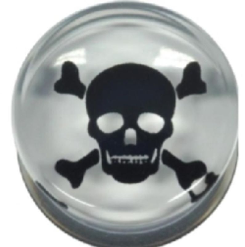 Clear Acrylic Flare Skull 6mm