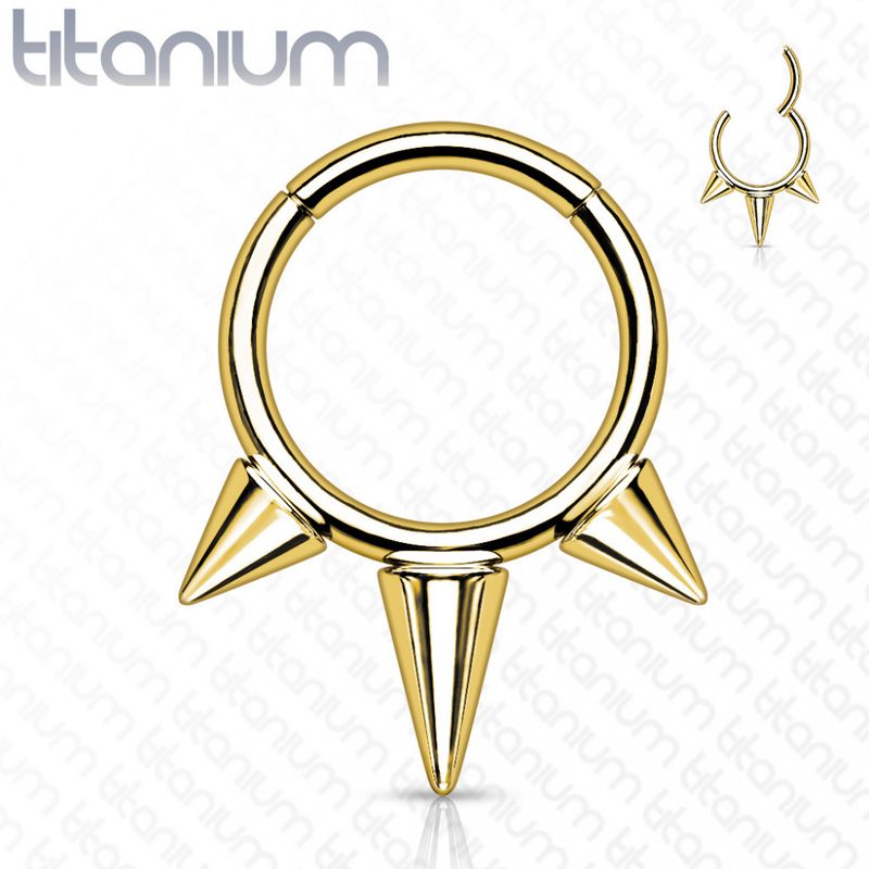 Billy Spikes Hinged Ring Gold