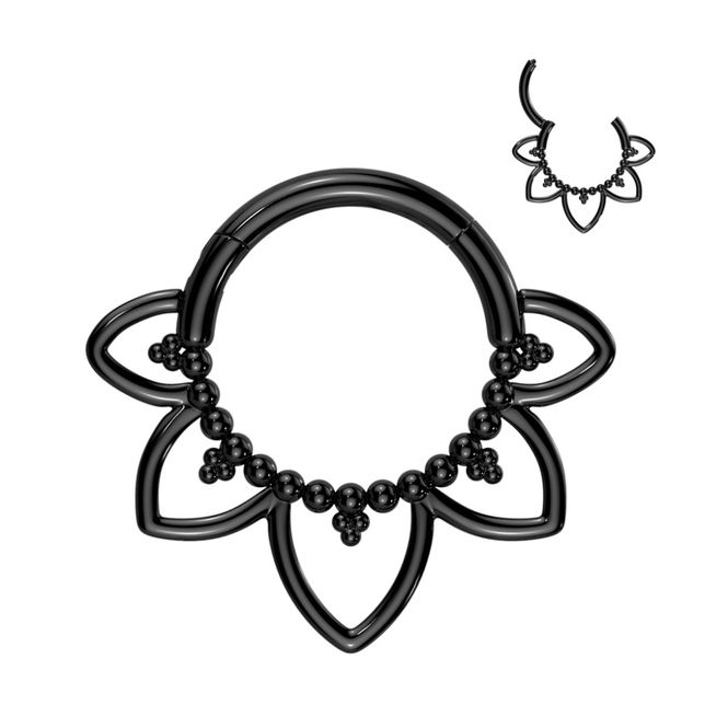 Hovedbillede Flora Hinged Ring Black