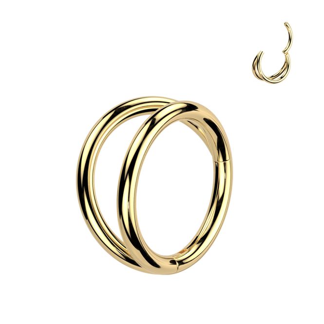 Hoofdbeeld Pan Double Hinged Ring Gold