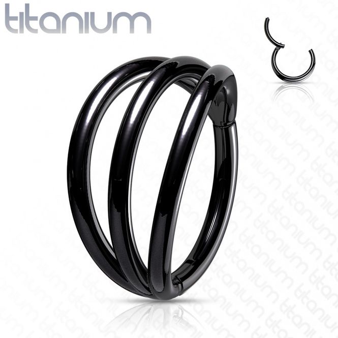 Hovedbillede Pan Triple Hinged Ring Black