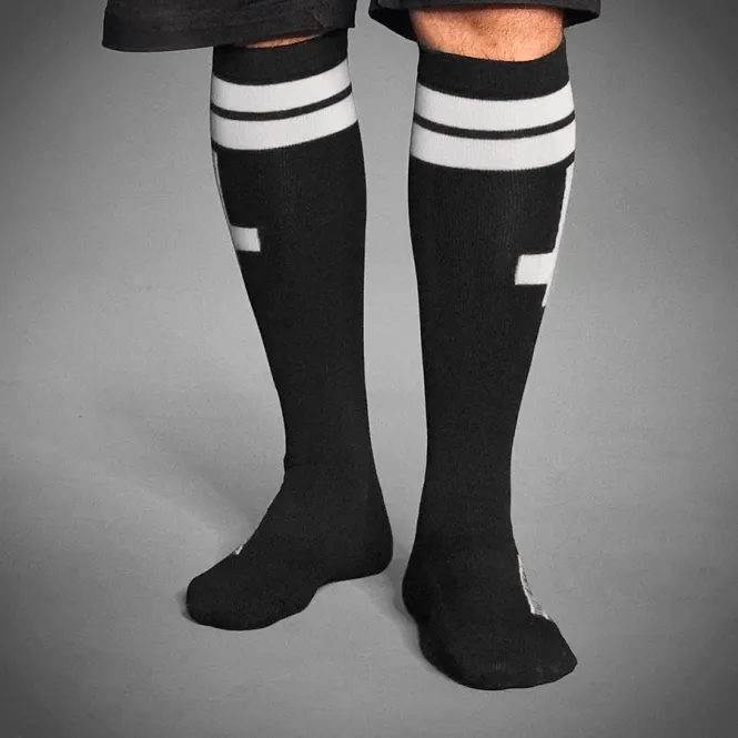 Main Image Cross Black Knee Socks