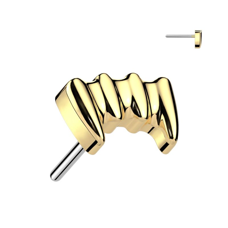 Vampire Fangs Push-fit Gold