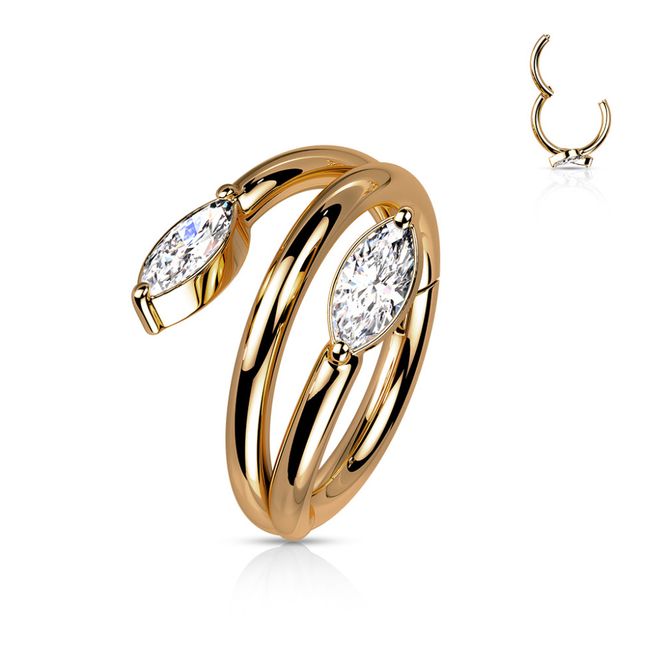 Main Image Danielle Twist Hinged Ring ...