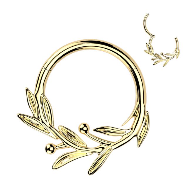 Huvudbild Olive Branch Hinged Ring Gold