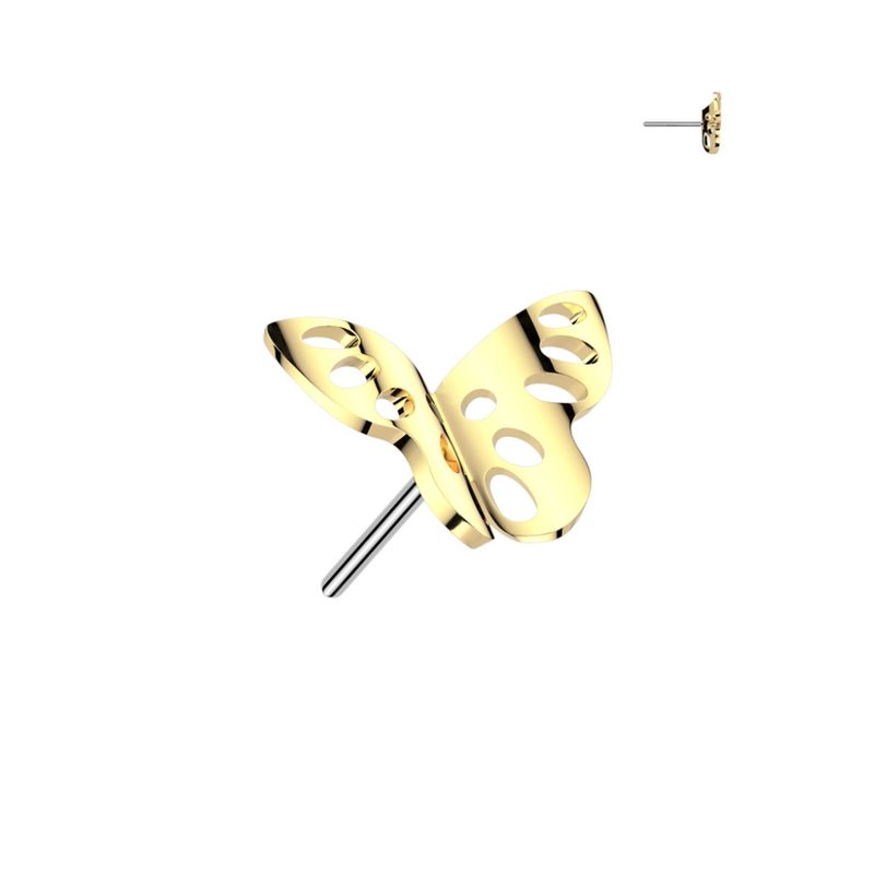 3D Butterfly Push-fit Gold