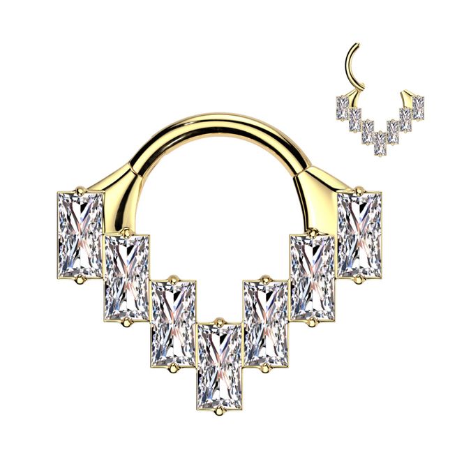 Hovedbillede Zoie Hinged Ring Gold Clear