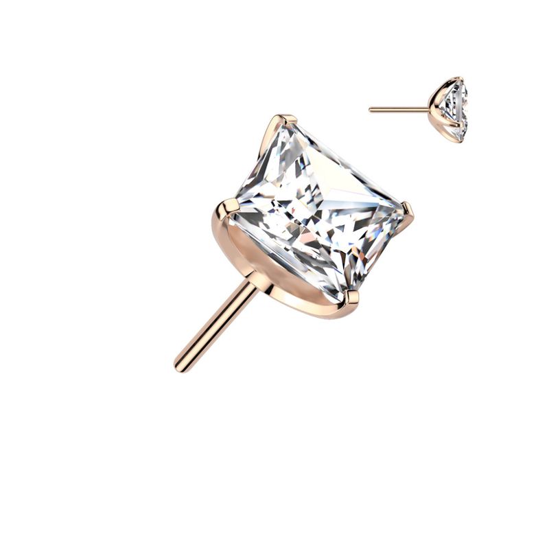 Eva Square Push-fit Rose Gold Clear