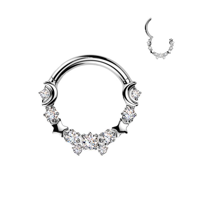 Hovedbilde Lunas Crystal Hinged Ring ...