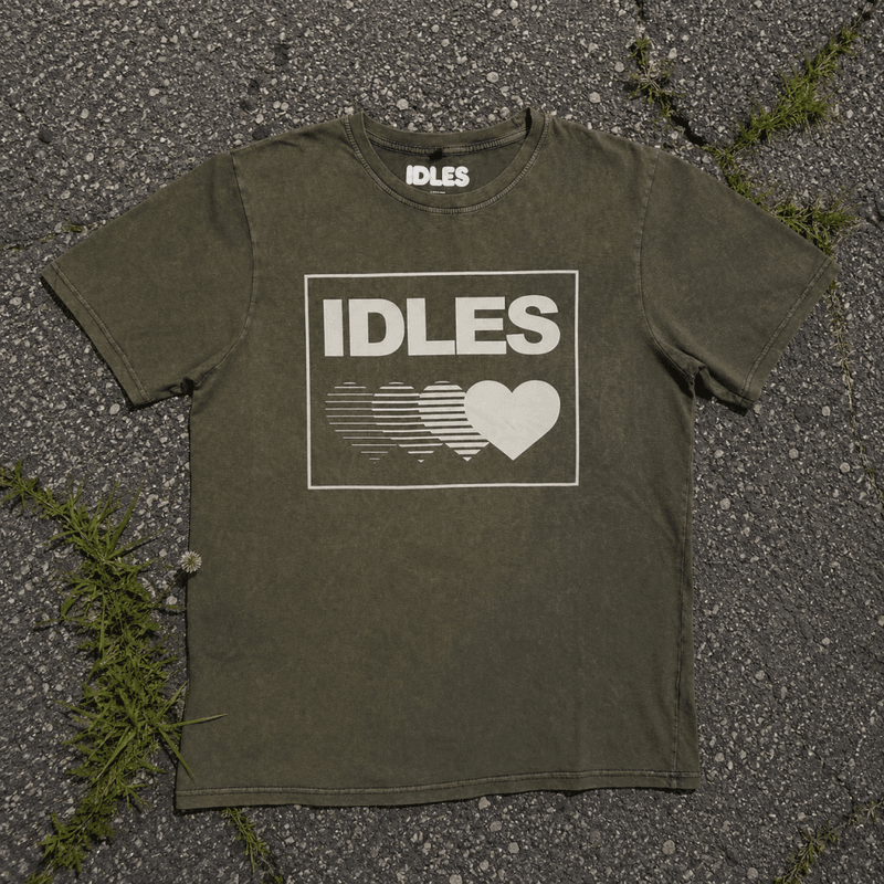 Idles Stone Wash T-Shirt Gradient Heart