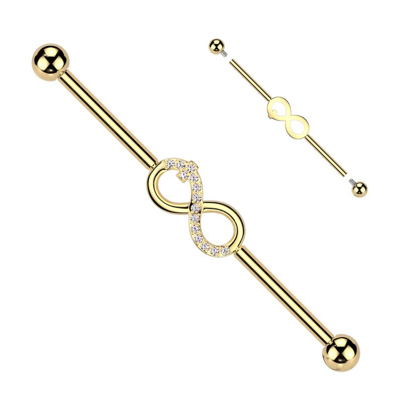 Infinity Industrial Barbell Gold