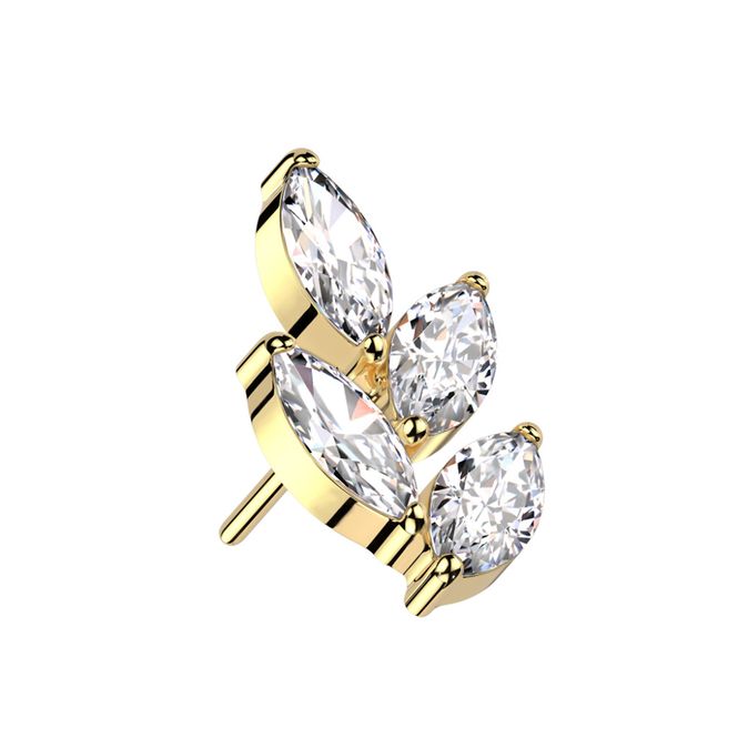 Hovedbillede Danielle Leaf Push-fit Gold ...