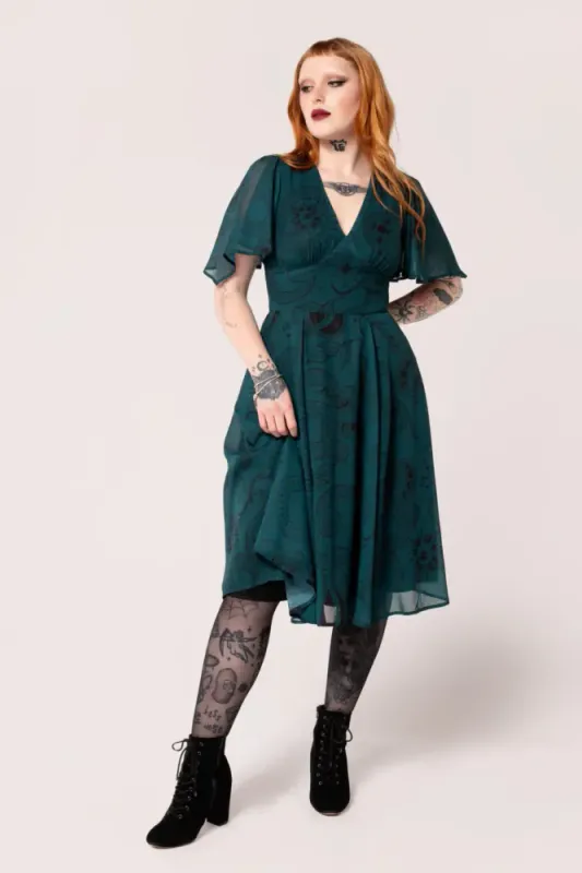 Venom Midi Dress Teal
