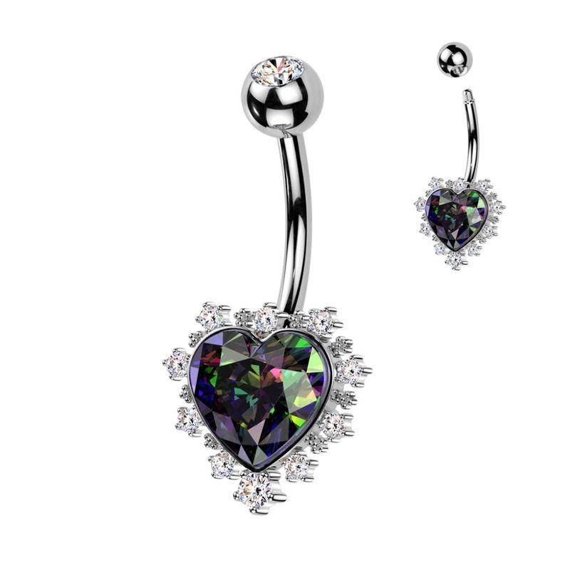 Royal Heart Belly Ring