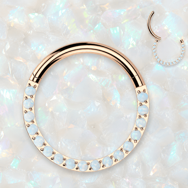 Diana Front Facing Hinged Ring Opal