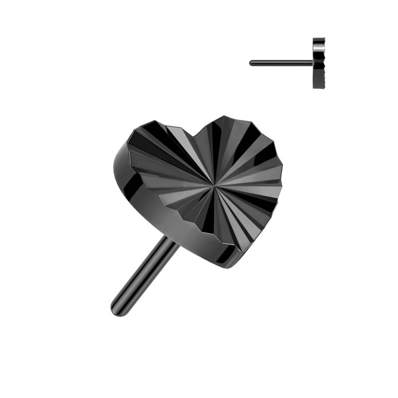 Neo Ridges Heart Push-fit Black