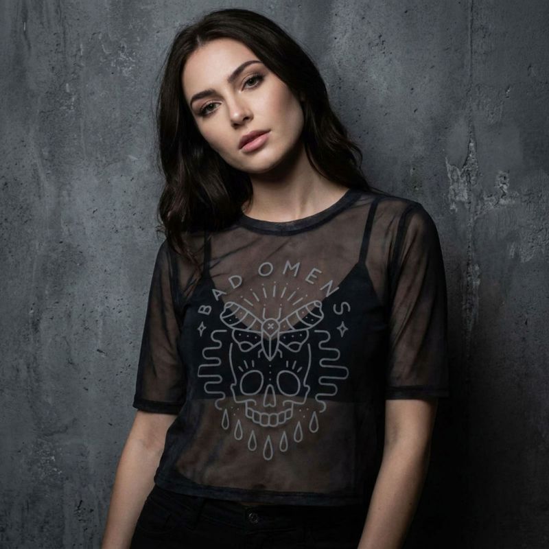 Bad Omens Ladies Crop Top Mesh