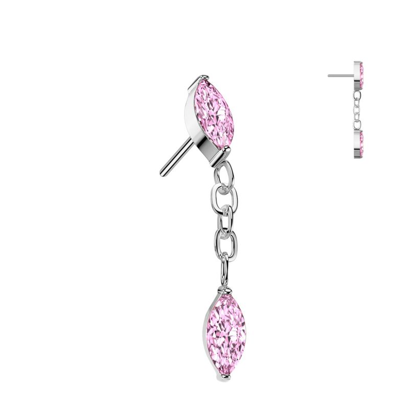 Danielle Dangle Chain Push-fit Pink