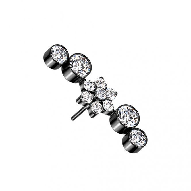 Main Image Flora Crystal Push-fit Black ...