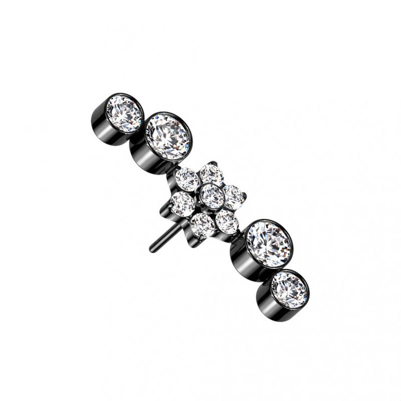 Flora Crystal Push-fit Black Clear