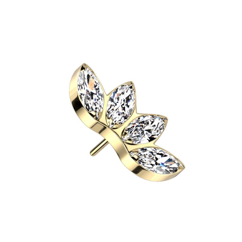 Danielle Fan Push-fit Gold Clear